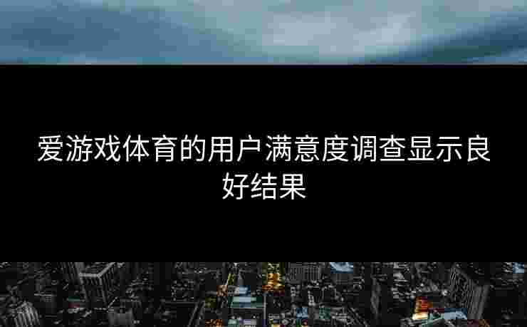 爱游戏体育的用户满意度调查显示良好结果