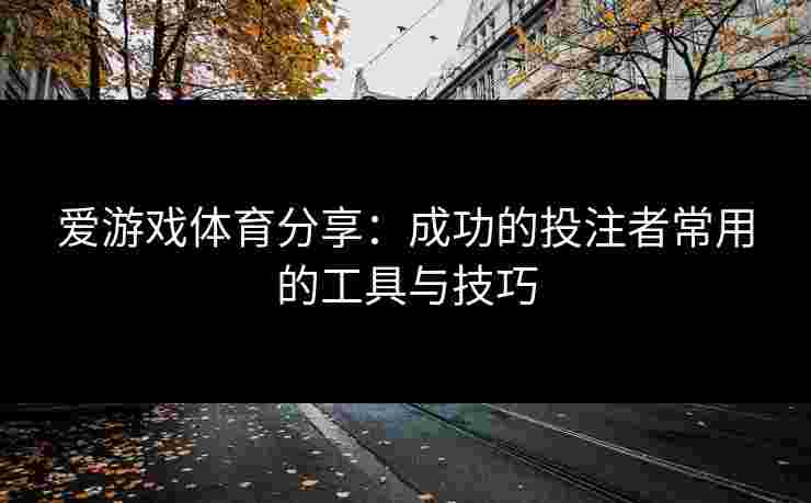 爱游戏体育分享：成功的投注者常用的工具与技巧