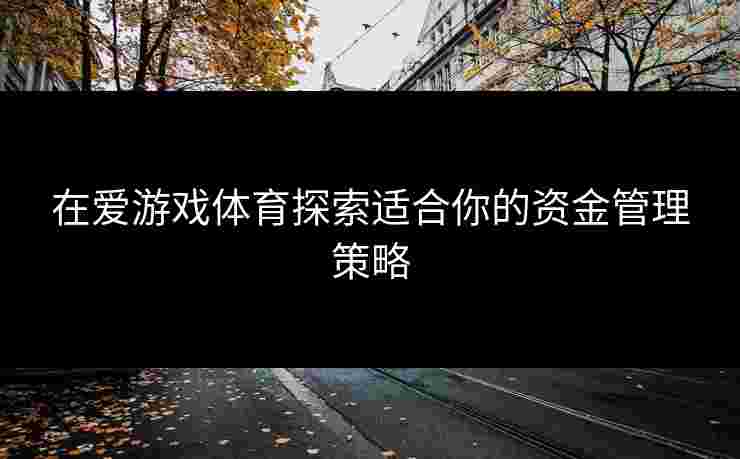 在爱游戏体育探索适合你的资金管理策略