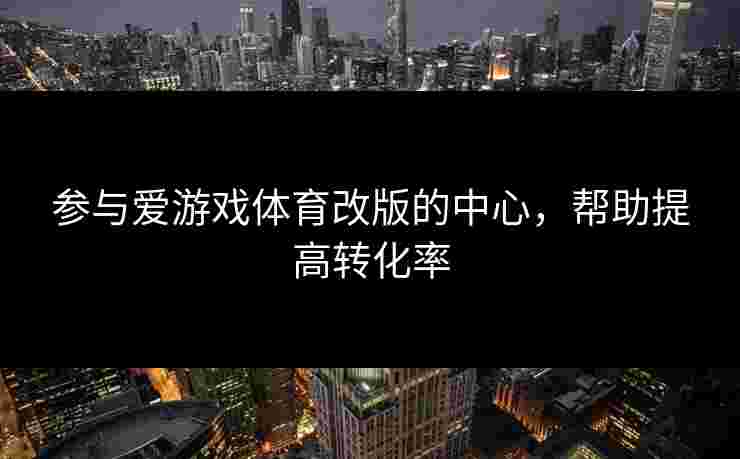参与爱游戏体育改版的中心，帮助提高转化率