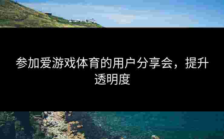 参加爱游戏体育的用户分享会，提升透明度