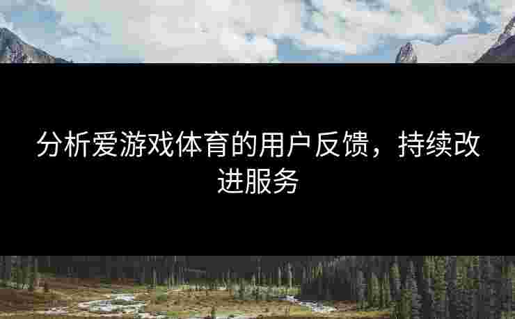 分析爱游戏体育的用户反馈，持续改进服务